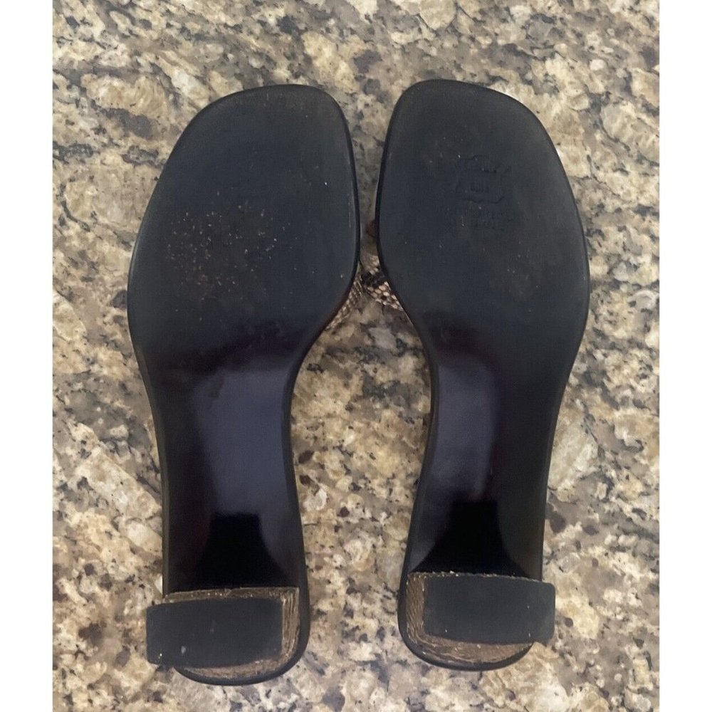 Stuart Weizman Square-Toe Snake-Print Leather Cro… - image 6